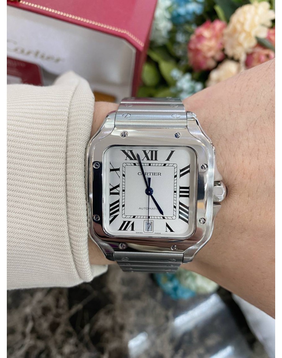 CARTIER SANTOS 4072 LARGE WSSA0009 WATCH FULL SET